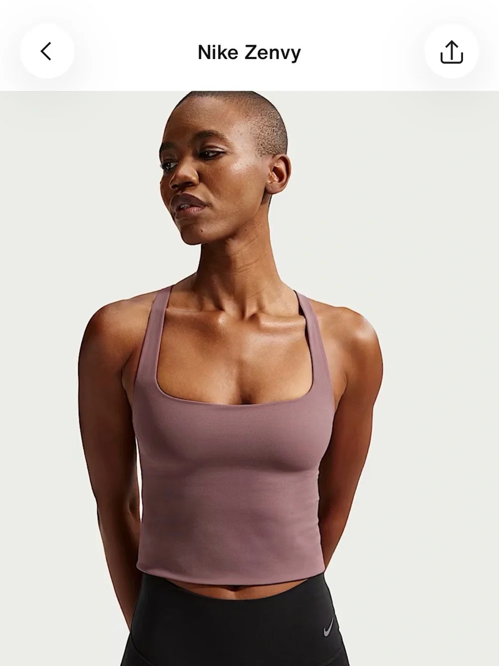 Nike Zenvy Square-Neck Crop Tank